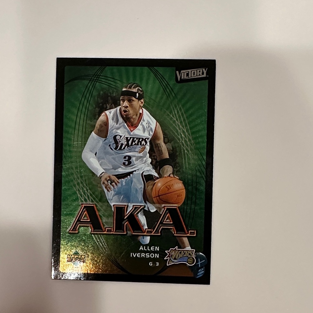 Victory A.K.A. Allen Iverson Trading Card - Green and Black mint condition